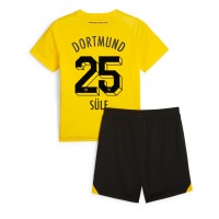 Otroški Nogometni dresi Borussia Dortmund Niklas Sule #25 Domači 2023-24 Kratek Rokav (+ Kratke hlače)